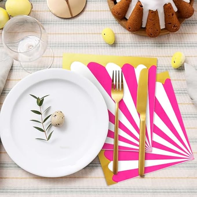 BIRTHDAY NAPKINS 33 X 33 CM PACK OF 24 NAPKINS DARK PINK CIRCUS THEME DISPOSABLE PAPER NAPKINS FOR DECORATION BIRTHDAY, PARTIES, CARNIVAL, CHILDREN'S PARTY TABLE DECORATION, DARK PINK AND - Image 4